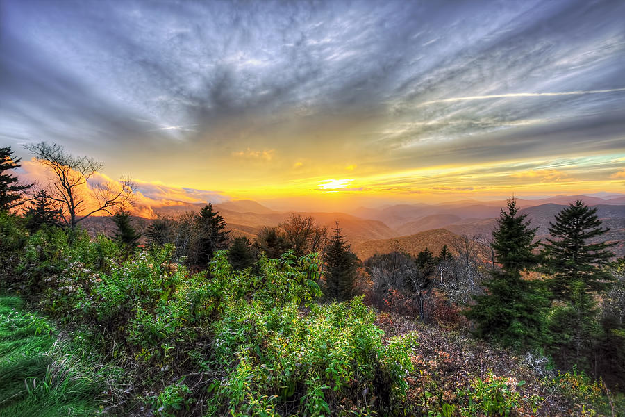 Mountain Photograph - Blue Ridge Sunset by Douglas Berry