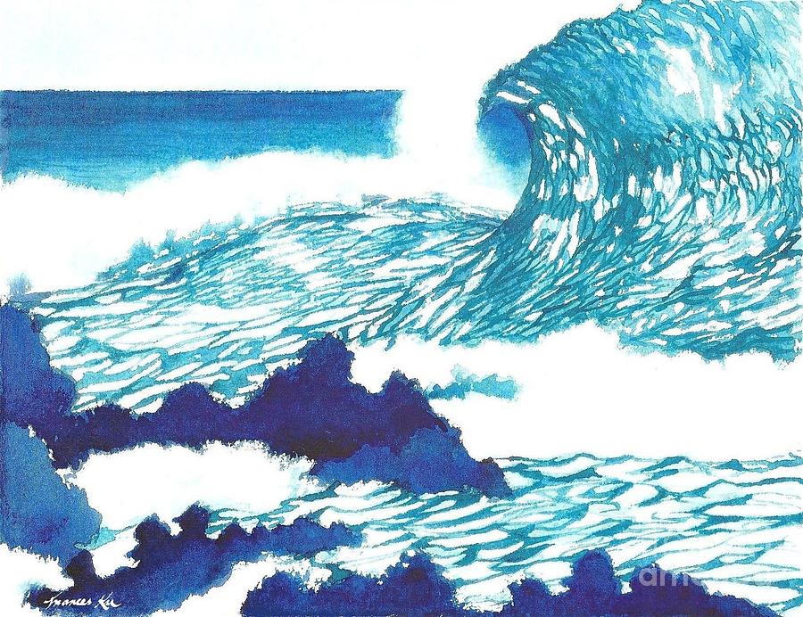 Blue Roar Painting by Frances Ku