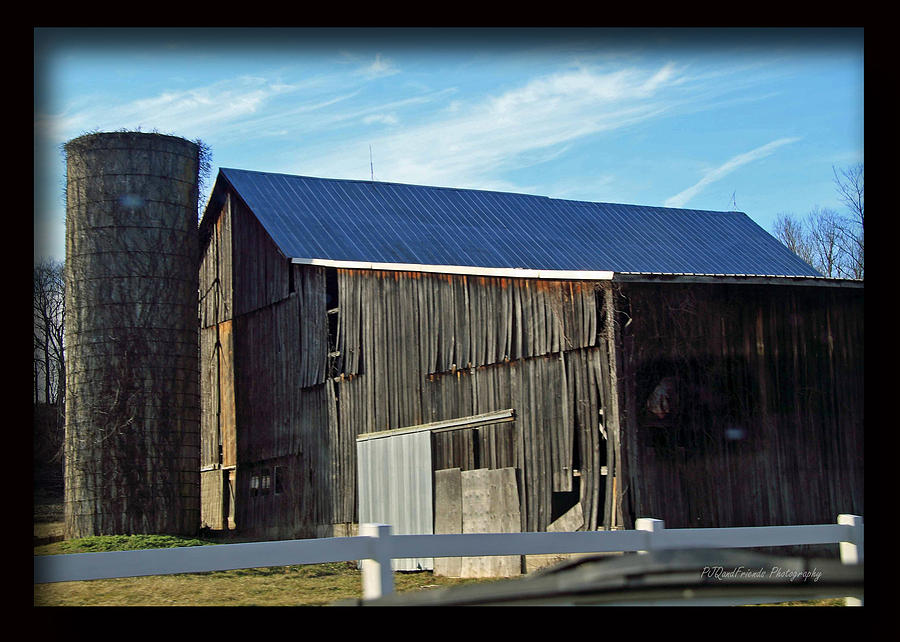 Blue Roof Barn and Silo Photograph by PJQandFriends Photography