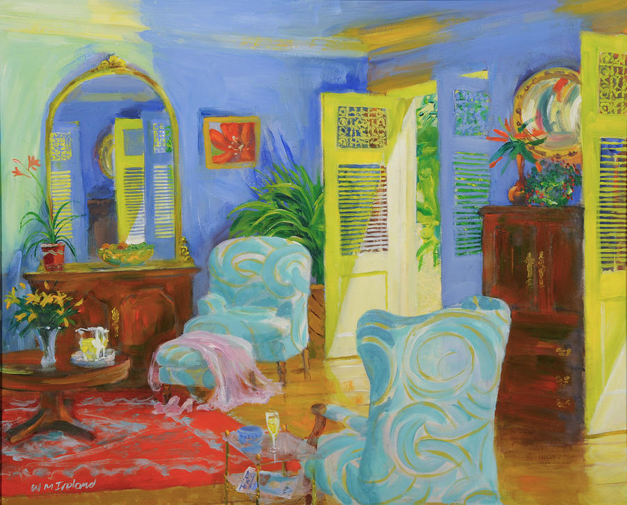 Summer Photograph - Blue Room, 20078 Oil On Board by William Ireland