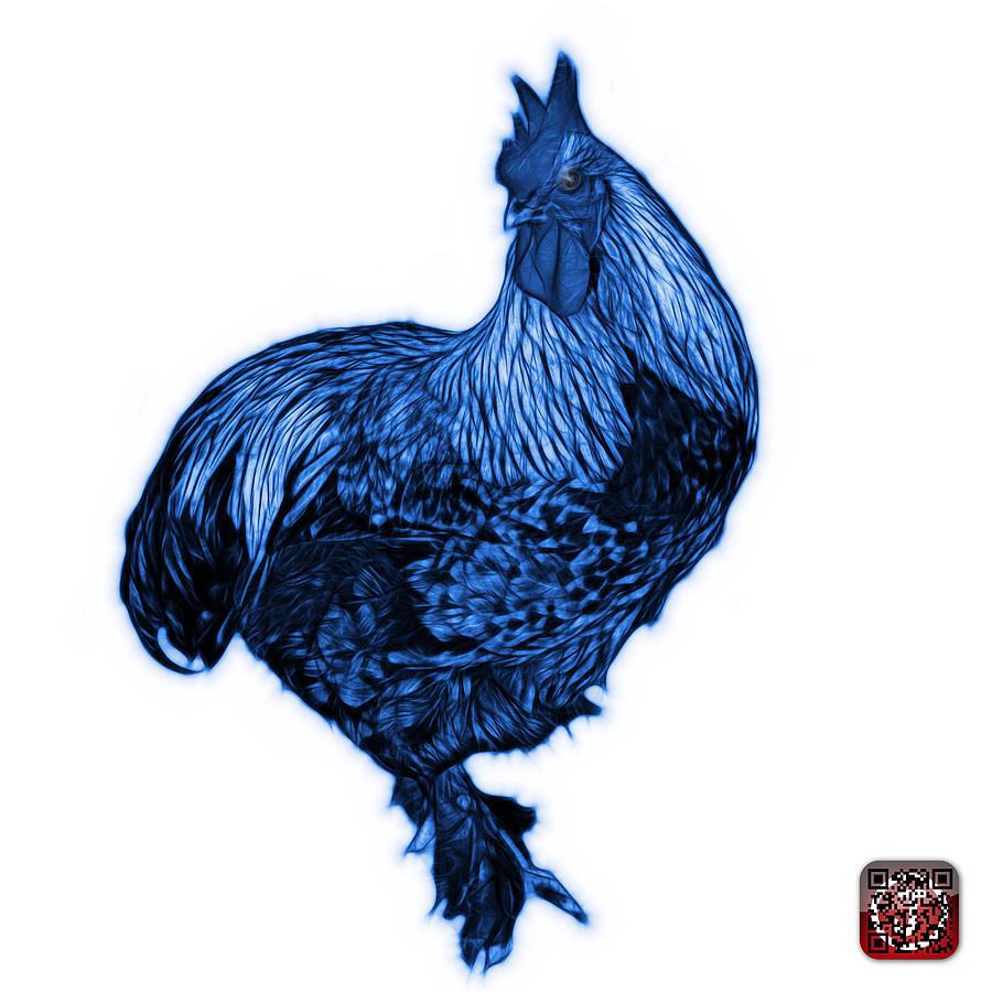 Blue Rooster - 3166 FS Painting by James Ahn