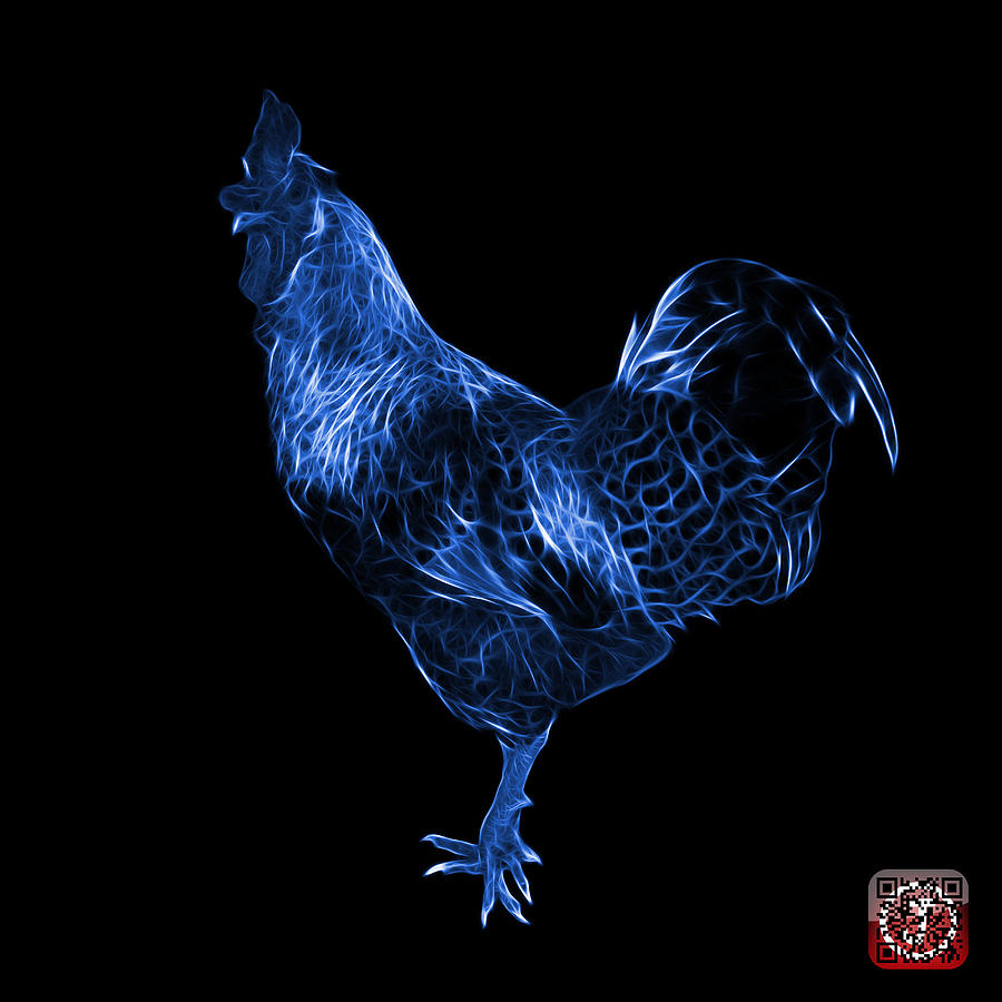 Blue Rooster 3186 F Digital Art by James Ahn