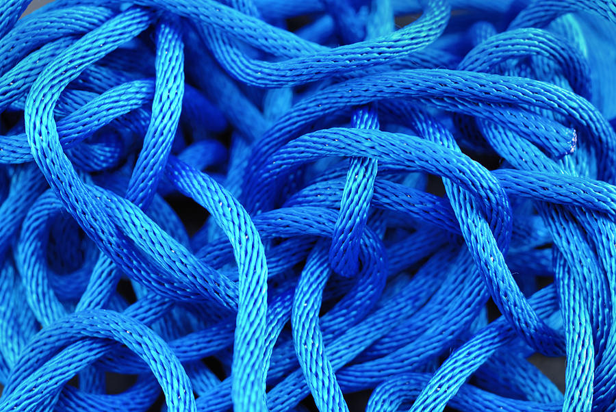 Rope Photograph - Blue Rope by Chevy Fleet