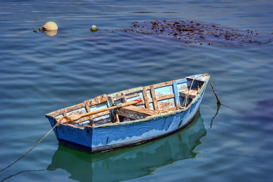 Blue Rowboat at Port San Luis #1 Photograph by Nikolyn McDonald