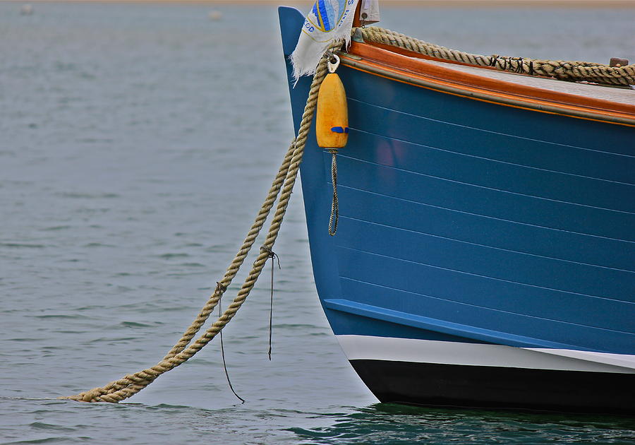 Blue Sailboat Photograph by Amazing Jules