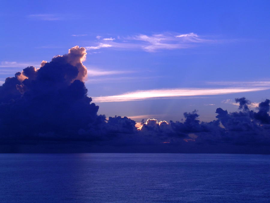 Blue Sea Blue Sky Photograph