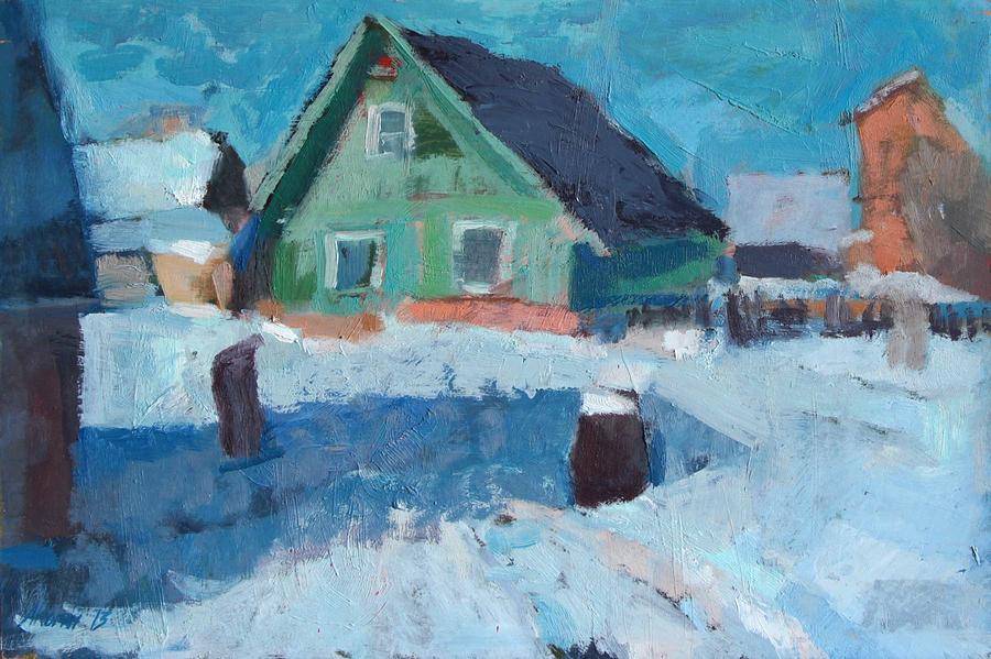 Winter Painting - Blue shadow by Alena Kogan