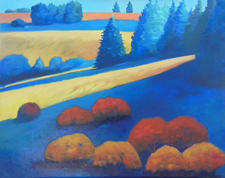 Sunset Painting - Blue Shadows by Gary Coleman