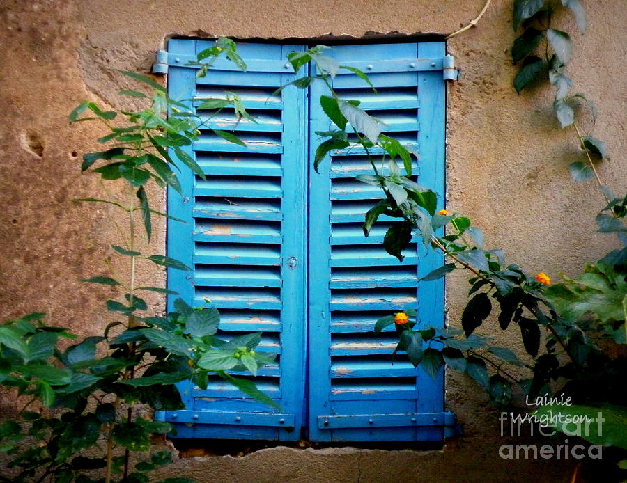 Blue Shuttered Window Photograph by Lainie Wrightson