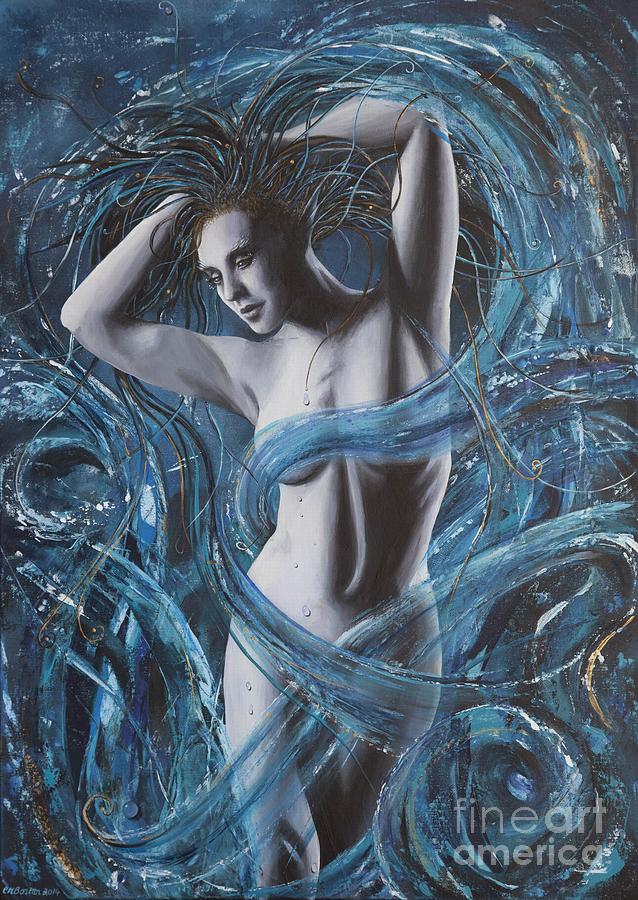Blue Siren Painting by Carol Bostan