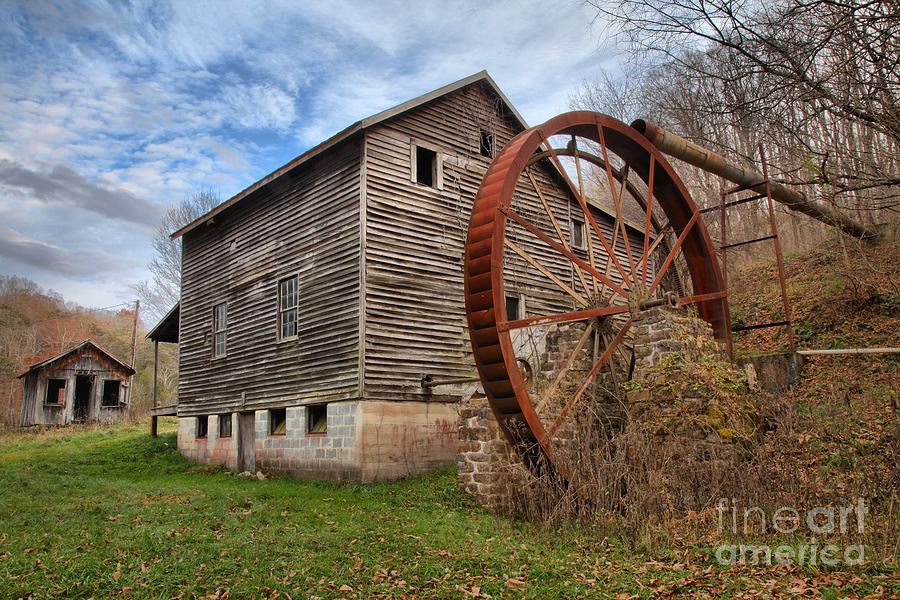 Blue SKies Over McClungs Mill Photograph by Adam Jewell