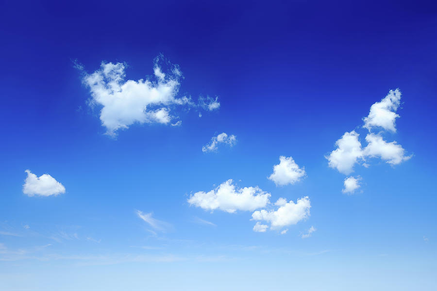 Blue Sky And White Clouds, Scroll Down Photograph by Trout55 | Fine Art ...