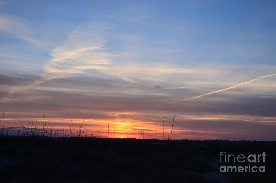 Blue Sky At Sunset Photograph by Bob Sample
