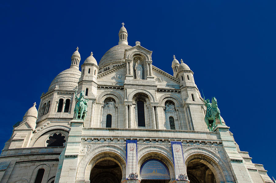 Paris Photograph - Blue sky over Sacre Coeur Basilica by Dany Lison