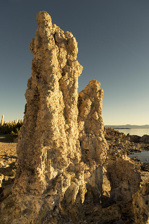 Nature Photograph - Blue Sky Tufas by Bryant Coffey
