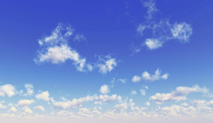 Blue Sky With Clouds Photograph by Leonello Calvetti/science Photo ...