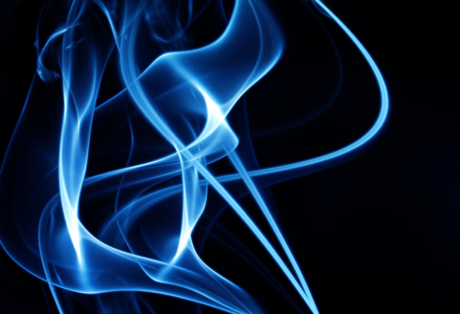 Blue Smoke Abstract Digital Art by Modern Abstract