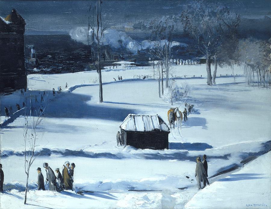 George Wesley Bellows Painting - Blue Snow by Celestial Images