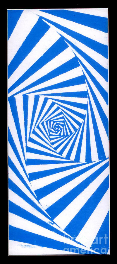 Brandon Painting - Blue Spiral Small 6 by Brandon Lynch