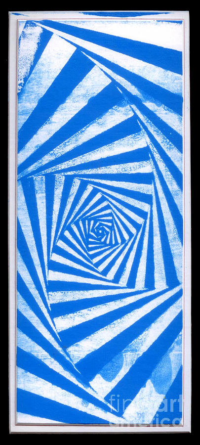 Brandon Painting - Blue Spiral Small 7 by Brandon Lynch