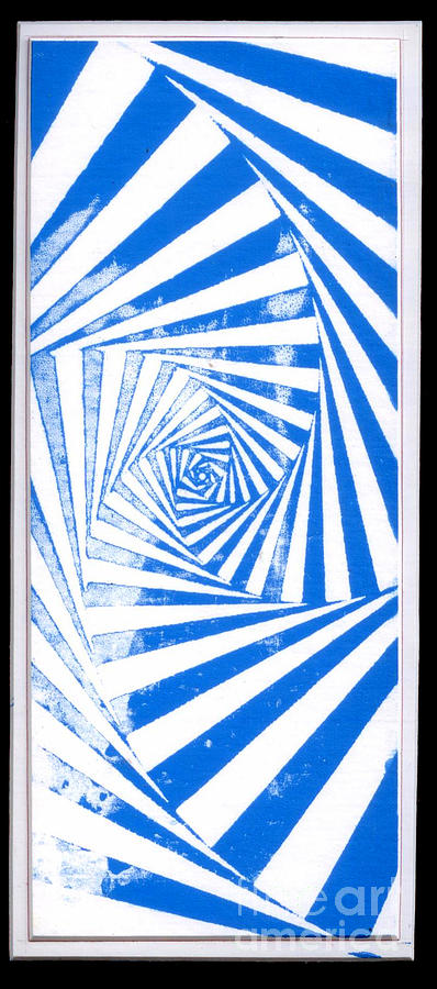 Brandon Painting - Blue Spiral Small 8 by Brandon Lynch