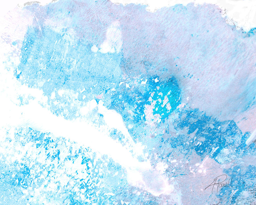 Blue Splash Mixed Media by Ann Powell