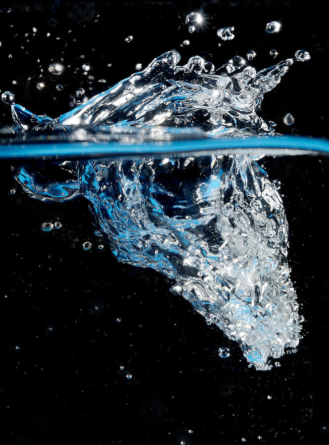 Blue Splash Photograph by Steve Somerville