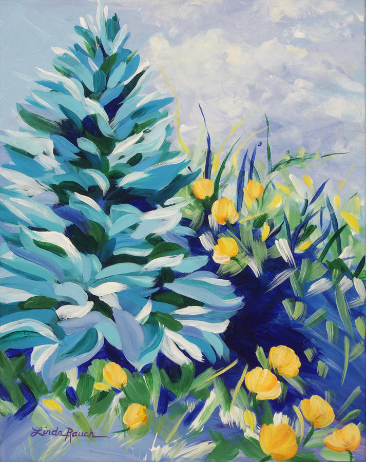 Blue Spruce Painting by Linda Rauch