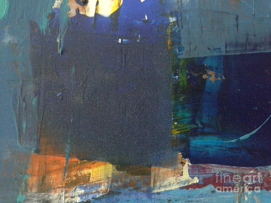 Blue Squares Painting by Omar Hafidi  
