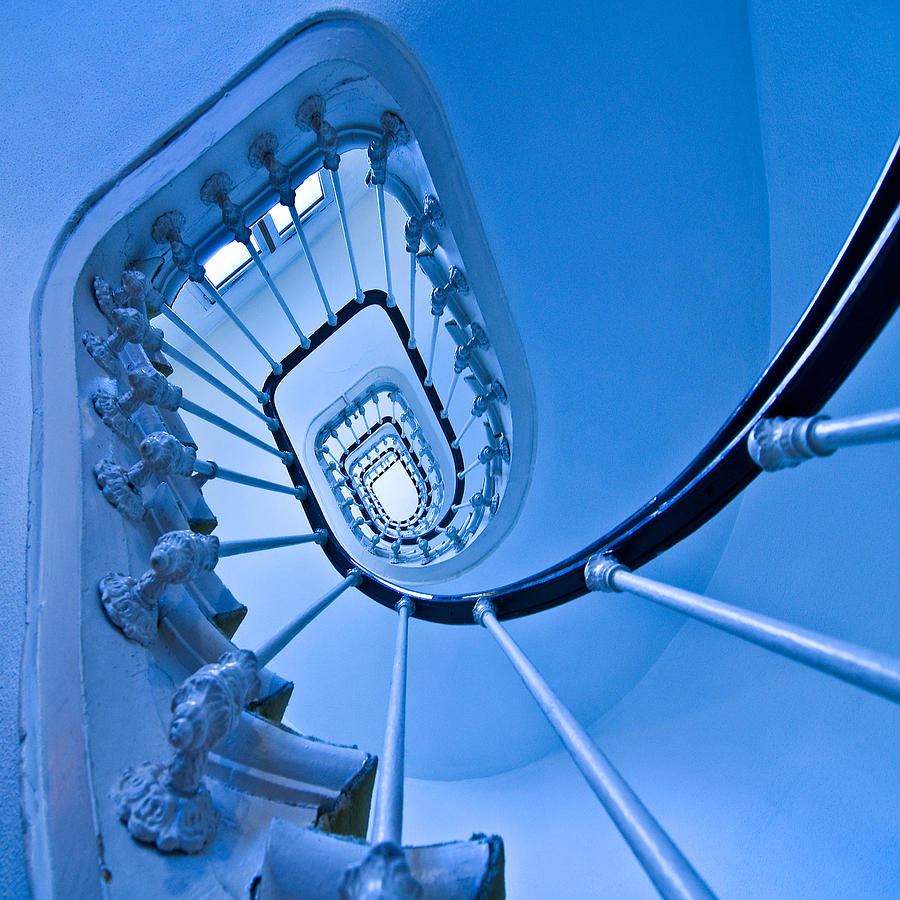Blue Staircase Photograph by Hgviola