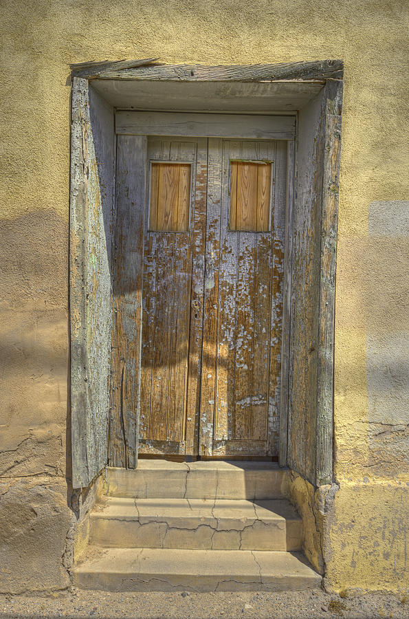 Blue Stripped Door Photograph by Mark Harrington