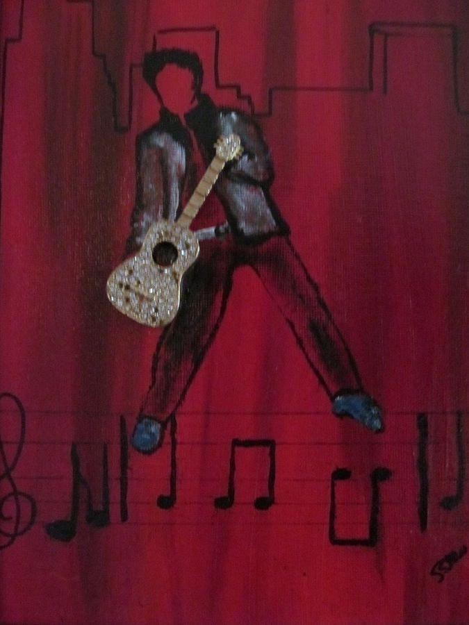 Blue Suede Shoes Painting by Susan Voidets