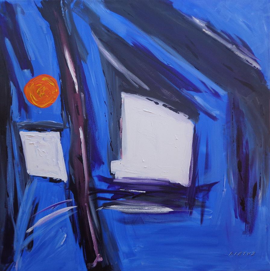 Blue Sun Painting by Piety Dsilva