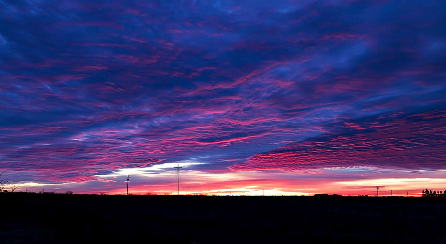 Blue Sunrise in West Texas Photograph by Mark McKinney