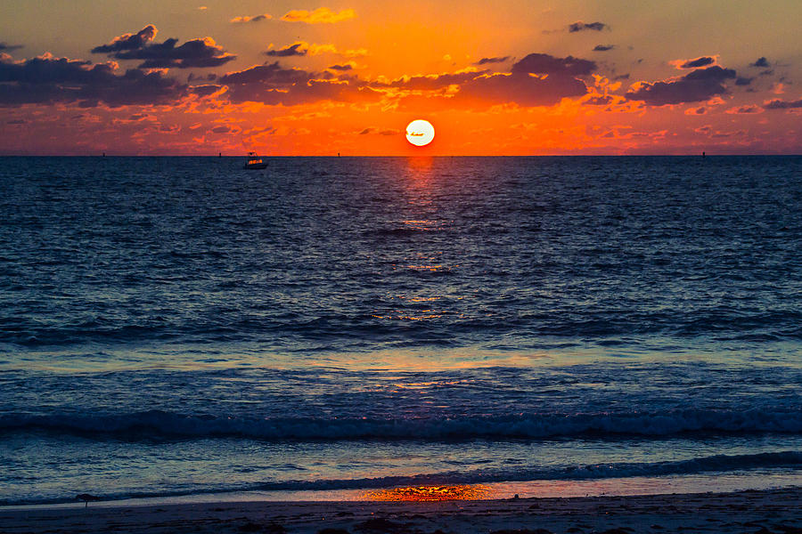 Blue Sunrise on South Beach Photograph by George Kenhan