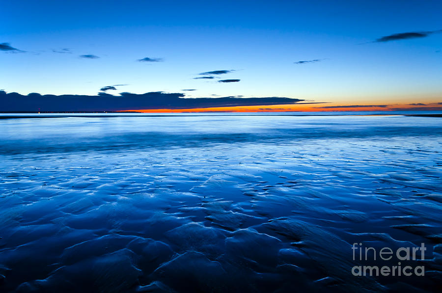 Blue Sunrise Wells Beach Maine  Photograph by Glenn Gordon