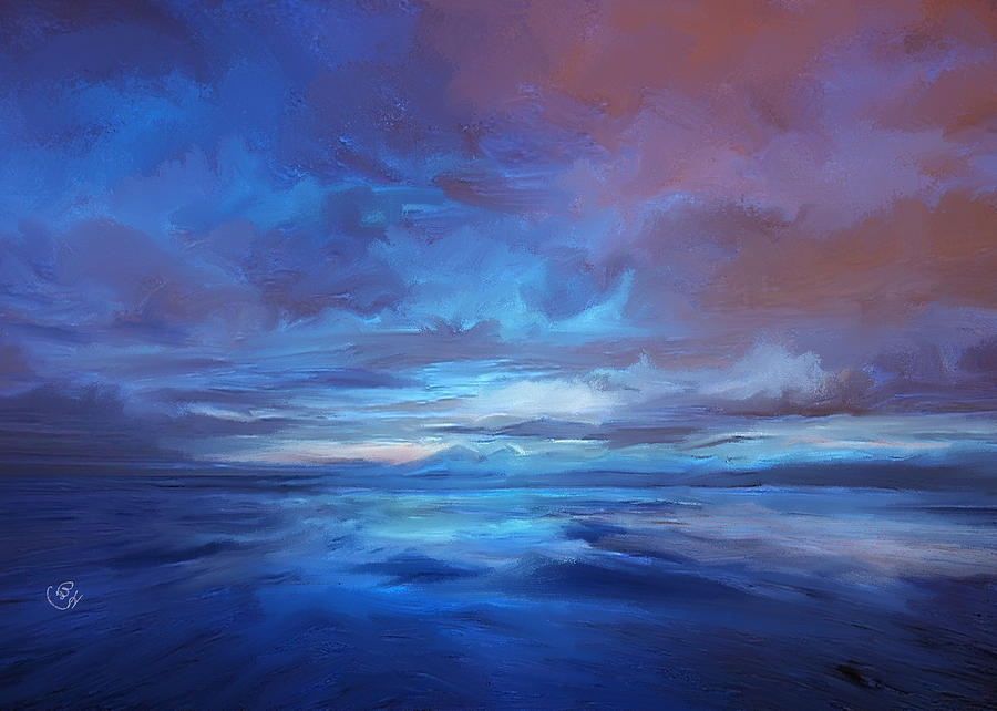 Blue Sunset Digital Art by Becky Hermanson - Fine Art America