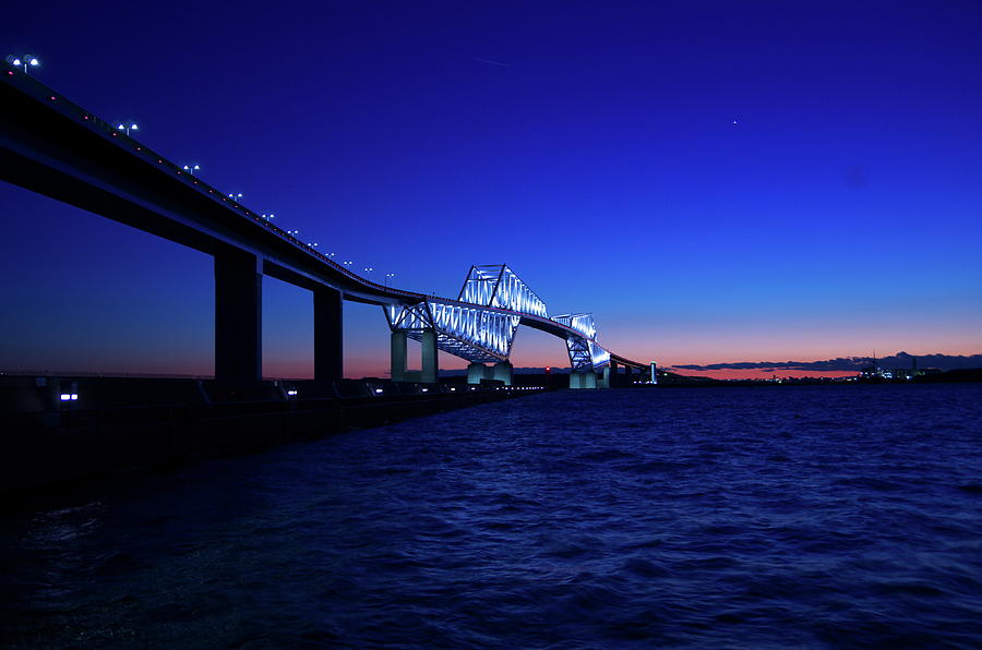 Blue Sunset Of Tokyo Gate Bridge Photograph by Eiji Masuda