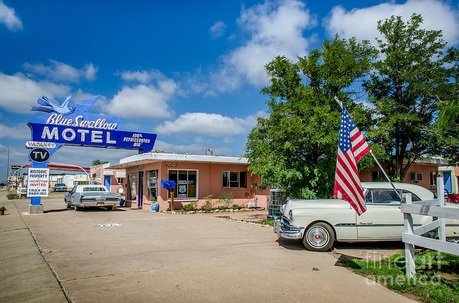 Blue Swallow Motel 2 Photograph by Bob and Nancy Kendrick