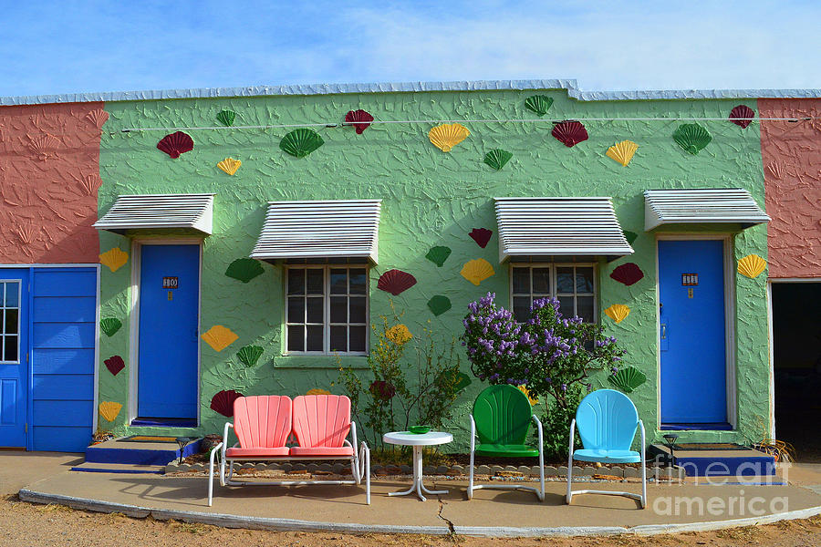 Blue Swallow Motel in Tucumcari in New Mexico Photograph by Catherine ...