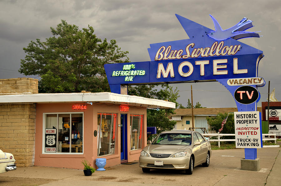 Blue Swallow Motel Photograph by Ricky Barnard