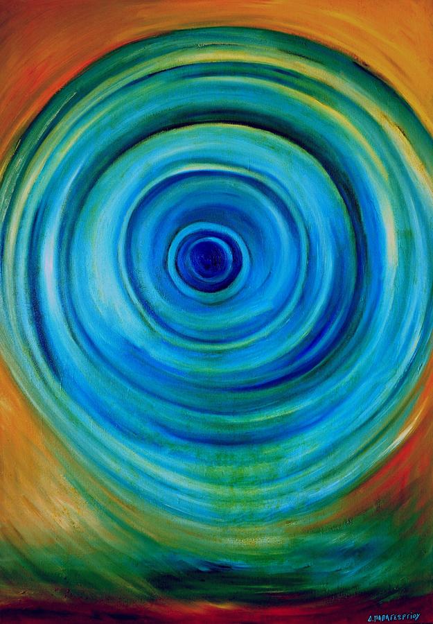 Blue Swirl Painting by Dimitra Papageorgiou - Fine Art America