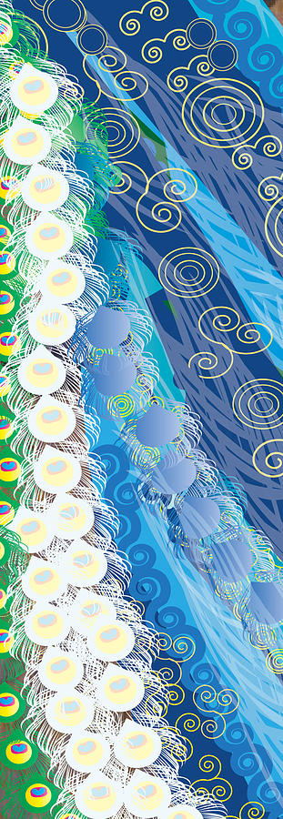 Blue Swirls Detail Digital Art by Kim Prowse