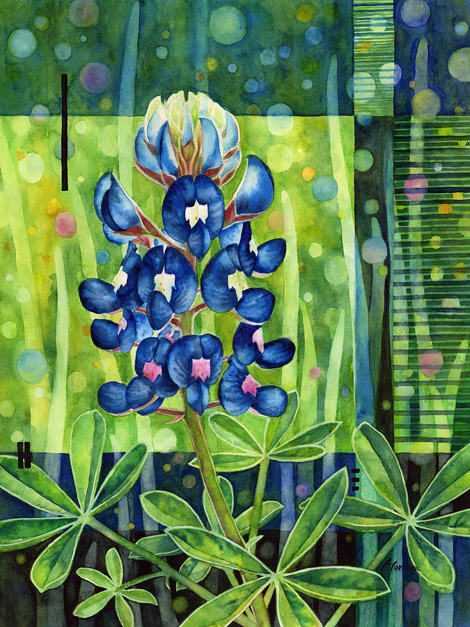 Blue Tapestry Painting by Hailey E Herrera