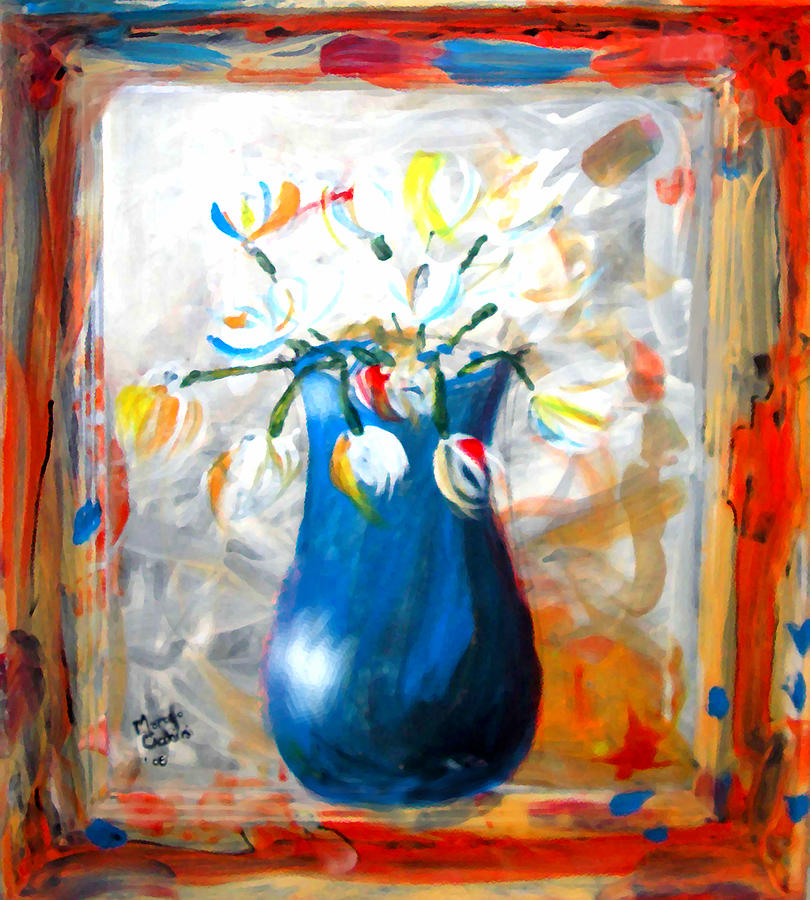 Tulip Painting - Blue Thing by Marcello Cicchini