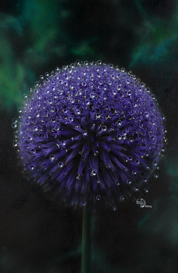 Blue Thistle Painting by Lynette Yencho