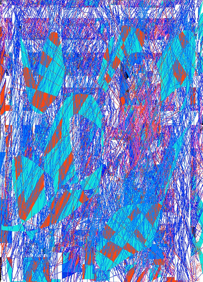 Abstract Digital Art - Blue to White by Bobby Bradberry