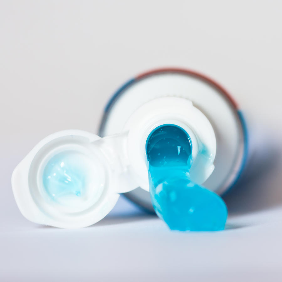 Blue Toothpaste Top View Photograph by Light Thru My Lens Photography