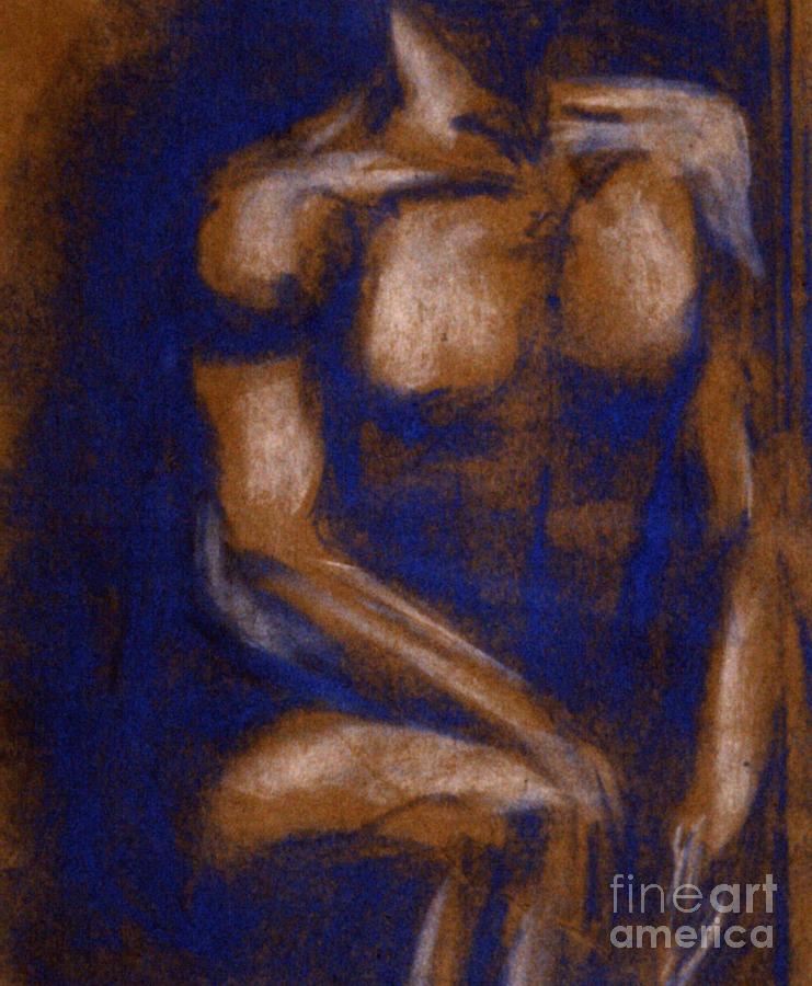 Blue Torso Painting by Patricia Tierney