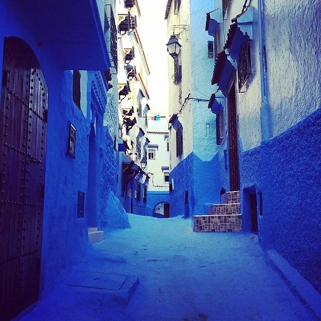 Morocco Photograph - Blue Town #chaouen #morocco by Ryoji Japan